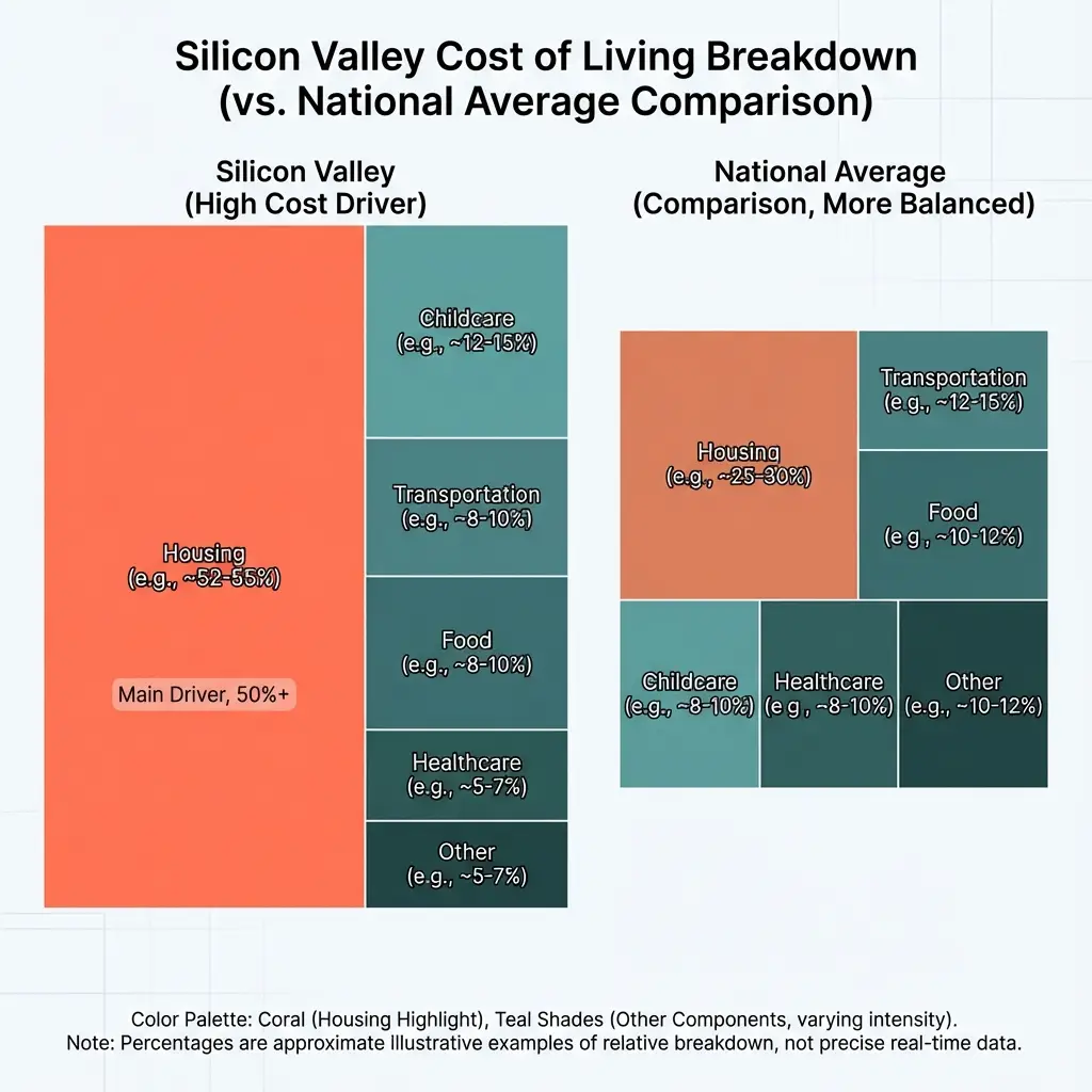 Three-panel bar chart comparing working poor tracts to other tracts on income, employment rate, and poverty rate