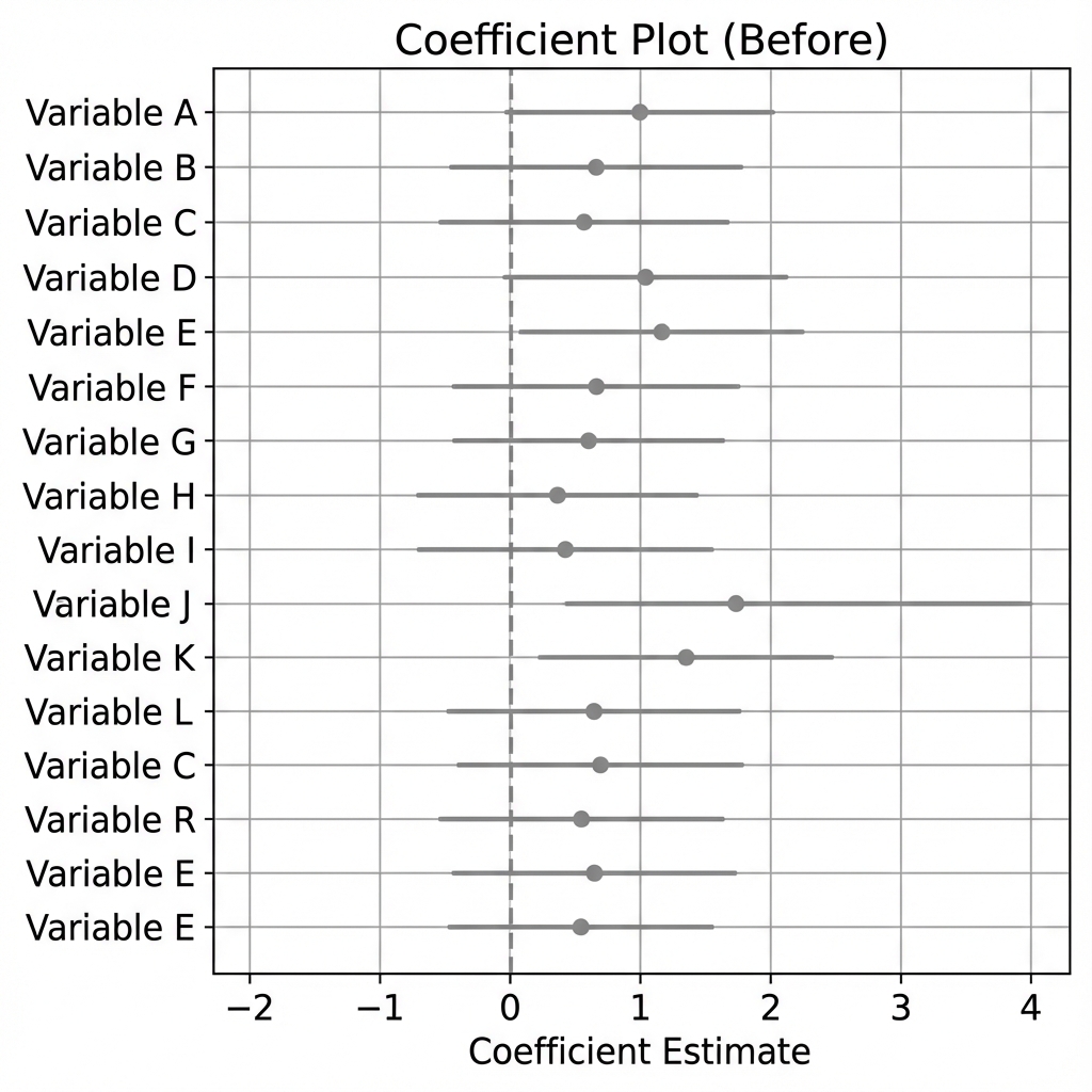 Python coefficient plot with overlapping title text