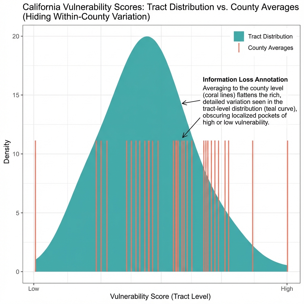 Frequency Distribution of Food Security Vulnerability Index Across California Census Tracts