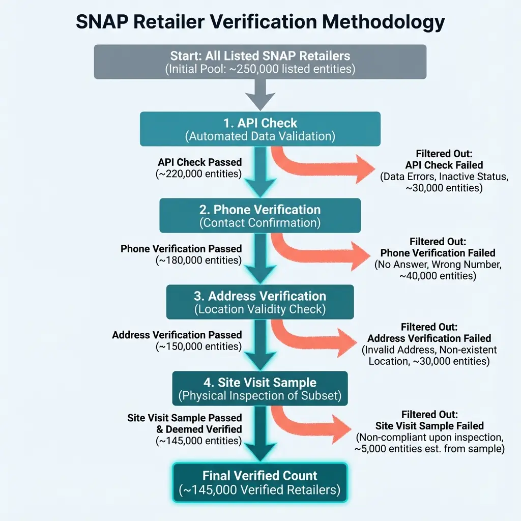 Stacked bar chart showing contribution of each verification step